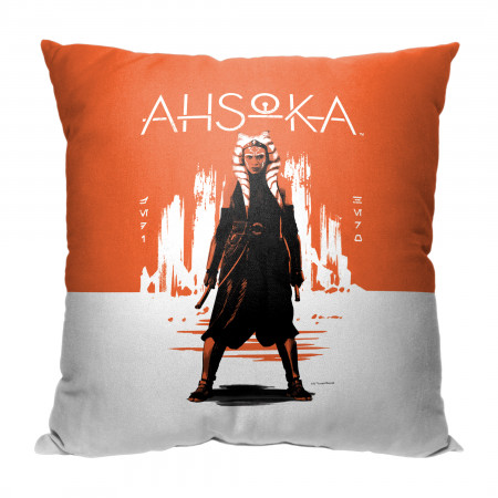 Star Wars Ahsoka Stoic Printed 18" Throw Pillow